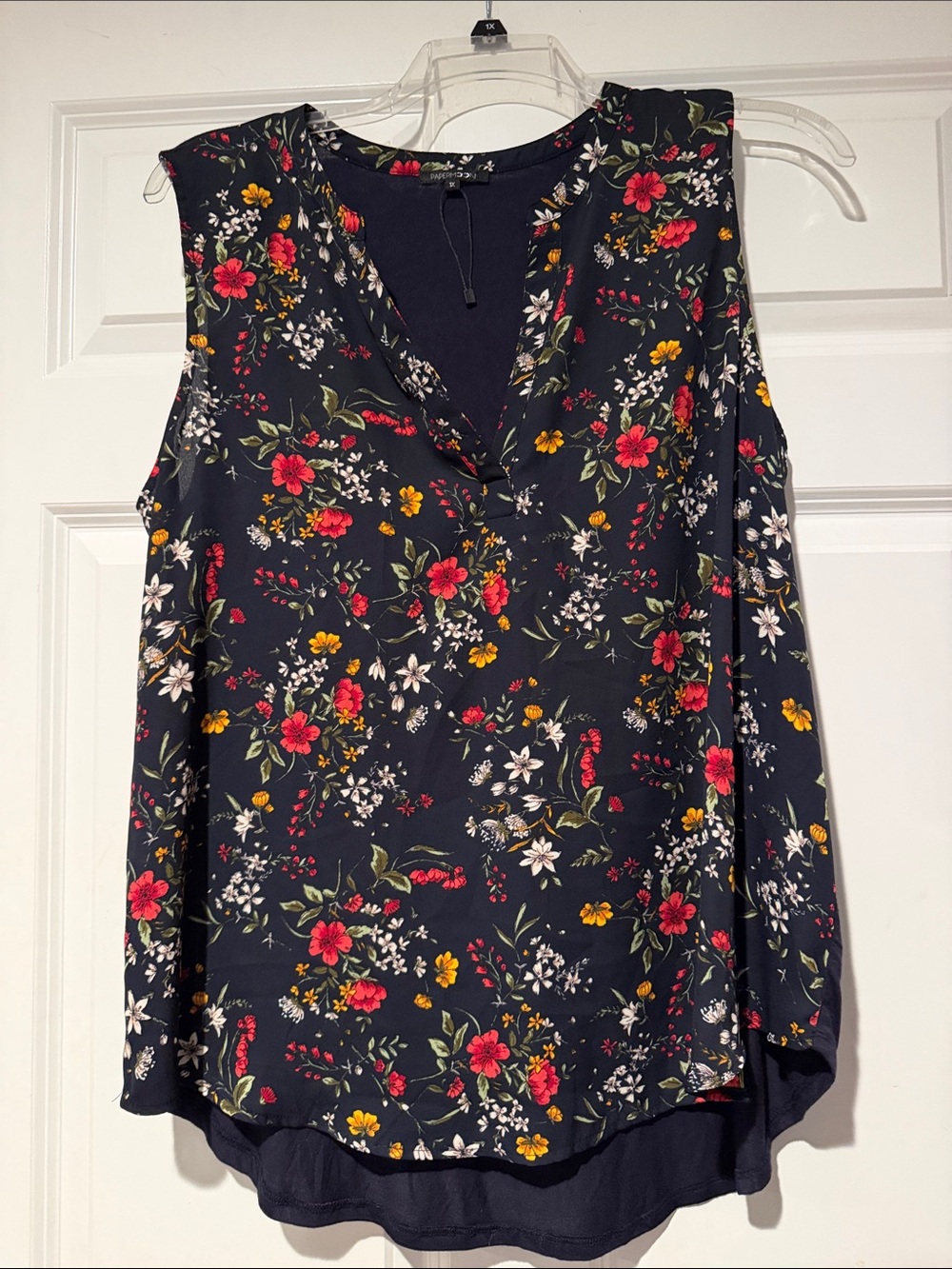 Papermoon Navy Floral V-Neck Sleeveless Camisole